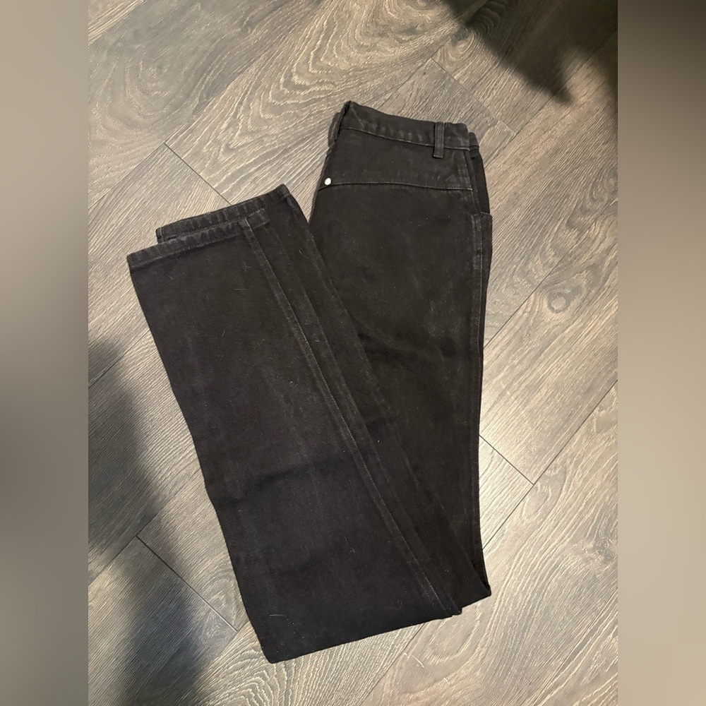 Vintage black Blaze bareback jeans. Vintage size 9/28.